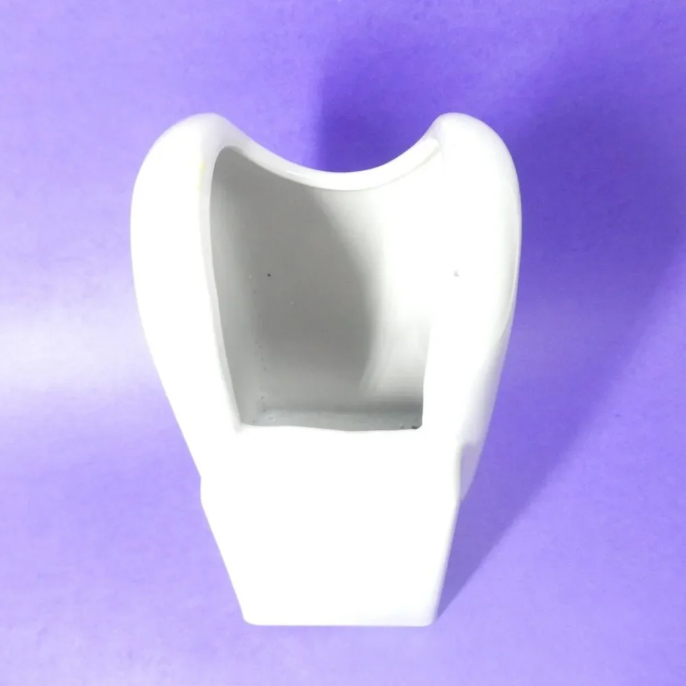 Postmodern Vase Abstract Gray Ceramic Vintage 1980s